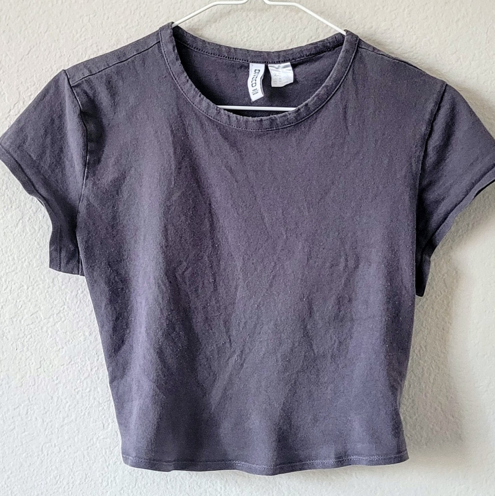 Slightly Cropped Gray Top